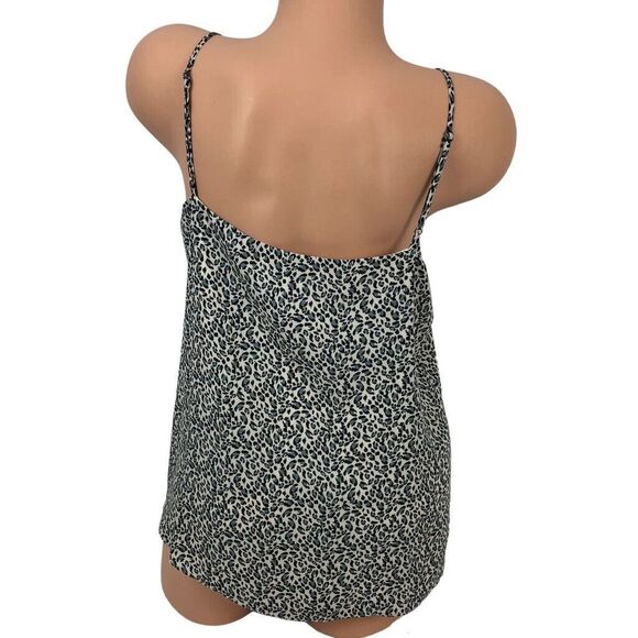 Socialite Animal Cheetah Print Cami Top Size L Black Lace Trim VNeck Office Boho - Picture 5 of 6